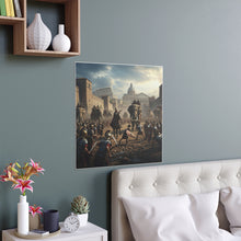 Load image into Gallery viewer, Indoor and Outdoor Silk Posters - Hannibal Battling the Roman Legions as he Enters Rome
