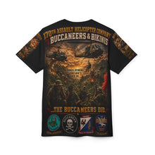 Load image into Gallery viewer, 170th Assault Helicopter Company Tribute Tee — "Bikinis &amp; Buccaneers Into the Fire"- Vietnam Air Warriors
