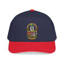 Load image into Gallery viewer, Mid Profile Baseball Cap - Vietnam Combat Veteran - 2nd Bn, 28th Inf 1st Inf Div - VN SVC w bronze star w OLC - 4 Stars w Battle Scene - 3D - Transparent
