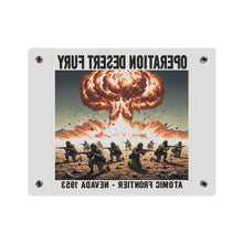 Load image into Gallery viewer, Acrylic Wall Art Panel - Atomic Testing in Nevada Desert Operation Fury
