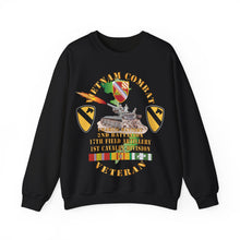 Load image into Gallery viewer, Crewneck Sweatshirt – Army - Charlie Battery.2nd Battalion,17th Field Artillery - w  1st Cavalry Div - M110 8in SP - Vietnam Vet w VN SVC X 300
