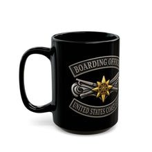 Load image into Gallery viewer, Black Mug  (15oz) - USCG - Boarding Officer w txt - 3D - Enhanced
