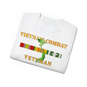 Unisex Ultra Cotton Tee - Army - Vietnam Combat Veteran w VN SVC