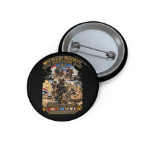 Load image into Gallery viewer, Custom Pin Buttons - Army - Todays Buffalo Soldiers in Iraq - OIF - Cavalrymen at War  w IRAQ SVC - 3D - Enhanced
