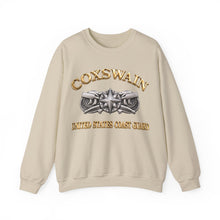 Load image into Gallery viewer, Crewneck Sweatshirt - USCG - Coxswain w txt - Gold - 3D - Enhanced
