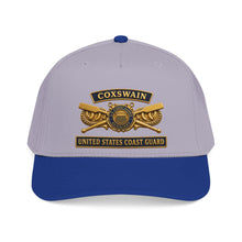 Load image into Gallery viewer, Mid Profile Baseball Cap - USCG - Coxswain - Auxiliary w txt - 3D - Enhanced
