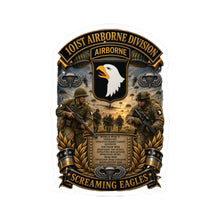 Load image into Gallery viewer, Kiss-Cut Stickers - Army - 101st Airborne Division - Screaming Eagles - Collage - 3D - Enhanced
