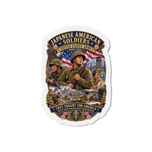 Load image into Gallery viewer, Die-Cut Magnet - Japanese American WWII Soldiers - 3D - Enhanced
