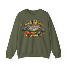 Load image into Gallery viewer, Crewneck Sweatshirt - Army - 116th Assault Helicopter Co w  Aviator Badge w VN SVC - HORNETS - 3D - Enhanced
