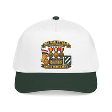Load image into Gallery viewer, Mid Profile Baseball Cap - Army - Iraq War Veteran - Ribbon Bar - Map - SSI - 3rd Infantry Division - 3D - Enhanced
