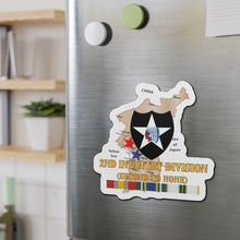Load image into Gallery viewer, Die-Cut Magnet - Army - Korea Map - 2nd Infantry Div - Second to None w SVC X 300
