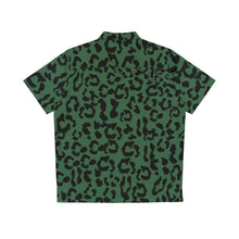 Load image into Gallery viewer, Men&#39;s Hawaiian Shirt (AOP) - Leopard Camouflage - Green-Black
