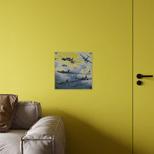 Load image into Gallery viewer, Acrylic Wall Art Panel - German jet fighters attacking US bombing formations
