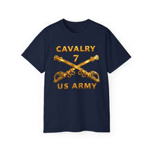 Load image into Gallery viewer, Unisex Ultra Cotton Tee - Army - 7th Cavalry Branch - US Army Cavalry - 3D - enhanced

