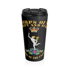 Load image into Gallery viewer, Stainless Steel Travel Mug - UK - Royal Corps of Signals - Swift and Sure - Army of UK X 300
