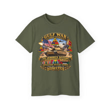 Load image into Gallery viewer, Unisex Ultra Cotton Tee - Army - Desert Storm - 2nd Armored Div - Combat Vereran Veteran w GULF SVC - 3D - Enhanced
