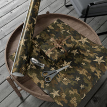 Load image into Gallery viewer, Gift Wrap Paper — Distressed Camo Stars Pattern
