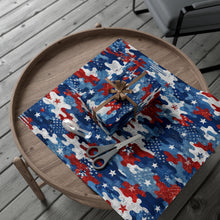 Load image into Gallery viewer, Gift Wrap Paper — Distressed American Flag Camo Pattern
