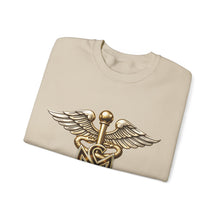 Load image into Gallery viewer, Crewneck Sweatshirt - Army Medical Service Corps (MS) Branch Insignia - 3D - Enhanced
