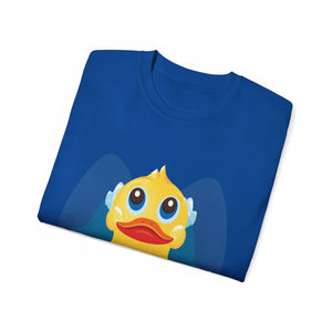 Unisex Ultra Cotton Tee - Yellow Rubber Duck - Front with Water - First Sergeant