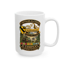 Load image into Gallery viewer, White Ceramic Mug (11oz, 15oz) - 1st Battalion 8th Cavalry, Delta Company - w SSI - DUI - Helo Patrol - 3D - Enhanced
