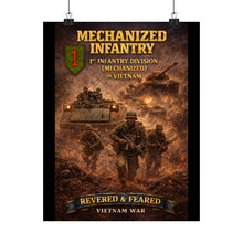 Load image into Gallery viewer, Matte Poster - 1st Infantry Division in Vietnam - Mechanized
