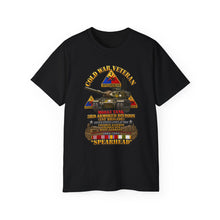 Load image into Gallery viewer, Unisex Ultra Cotton Tee - Army - Cold War Vet -  3rd Armored Division  - Gelnhausen, Germany - M60A3 Tank  - Spearhead w Fire - 3D - Enhanced
