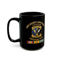 Load image into Gallery viewer, Black Mug  (15oz) - Army - Army Security Agency Group DUI - w SVC Ribbons - 3D - Enhanced
