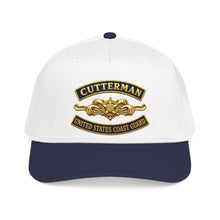 Load image into Gallery viewer, Mid Profile Baseball Cap - USCG - Cutterman - Officer w txt - 3D - Enhanced
