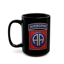 Load image into Gallery viewer, Black Mug  (15oz) - Army  - 82nd Airborne Division - SSI wo Txt - 3D - Enhanced
