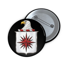 Load image into Gallery viewer, Custom Pin Buttons - COA - Central Intelligence Agency (CIA)  wo Txt - 3D - Enhanced
