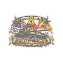 Load image into Gallery viewer, Kiss-Cut Stickers - 4th Armored Division - M60A1 Tank - Breakthrough Division
