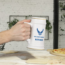 Load image into Gallery viewer, United States Army Air Forces Retired Stein Mug - Military Veteran Beer Stein
