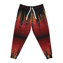 Load image into Gallery viewer, Athletic Joggers (AOP) - Red Night Sky Full of Stars
