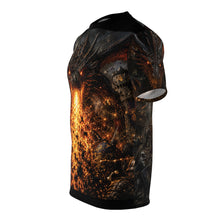Load image into Gallery viewer, Dragon Fire All-Over Print Tee — Medieval Dragon Graphic Shirt
