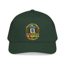 Load image into Gallery viewer, Mid Profile Baseball Cap - Vietnam Veteran Combat - 2nd Bn, 28th Infantry - 1st ID - with VN SVC - 3D - Transparent
