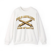 Load image into Gallery viewer, Crewneck Sweatshirt - Field Artillery - King of Battle - 3D - Enhanced
