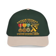 Load image into Gallery viewer, Mid Profile Baseball Cap - Army - Vietnam  Vet - w Medals - VN - 1st Cav Division - 3D - Enhanced
