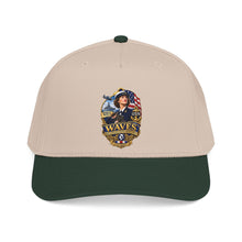 Load image into Gallery viewer, Mid Profile Baseball Cap - WAVES - Women Accepted for Volunteer Emergency Service WWII - 3D - Enhanced
