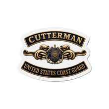 Load image into Gallery viewer, Die-Cut Magnet - USCG - Cutterman - Auxiliary w txt - 3D - Enhanced

