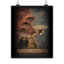 Load image into Gallery viewer, Matte Poster - 11th ACR Germany Map w Soviet and US Forces
