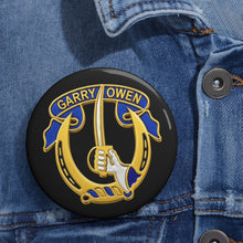 Load image into Gallery viewer, Custom Pin Buttons - Army - DUI - 7th Cavalry Regiment wo txt - 3D - Enhanced
