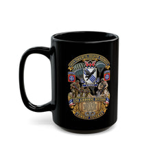Load image into Gallery viewer, Black Mug  (15oz) - Army - Combat Vet w 505th PIR - 82nd Airborne  w Campaigns - Soldiers - SSI - 3D - Enhanced
