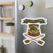 Load image into Gallery viewer, Die-Cut Magnet - 528th Support Bn - DUI - Ribbon - Branch - 3D - Enhanced
