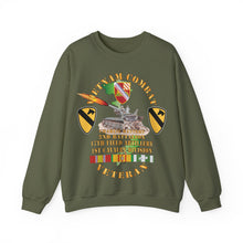 Load image into Gallery viewer, Crewneck Sweatshirt – Army - Charlie Battery.2nd Battalion,17th Field Artillery - w  1st Cavalry Div - M110 8in SP - Vietnam Vet w VN SVC X 300
