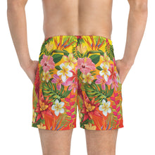 Load image into Gallery viewer, Swim Trunks (AOP) - Fire Panel - Tropical Flowers X 300
