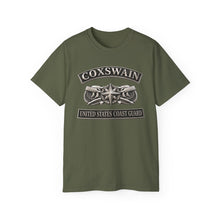Load image into Gallery viewer, Unisex Ultra Cotton Tee - USCG - Coxswain w txt - Silver - 3D - Enhanced
