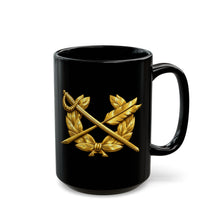 Load image into Gallery viewer, Black Mug  (15oz) - Army - JAG Branch wo txt - 3D - enhanced
