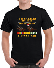 Load image into Gallery viewer, Army - 2nd Battalion,  7th Cavalry Regiment - Vietnam War Wt 2 Cav Riders And Vn Svc X 300 Classic T Shirt, Crewneck Sweatshirt, Hoodie, Long Sleeve
