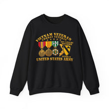 Load image into Gallery viewer, Crewneck Sweatshirt - Army - Vietnam  Vet - w Medals - VN - 1st Cav Division - 3D - Enhanced
